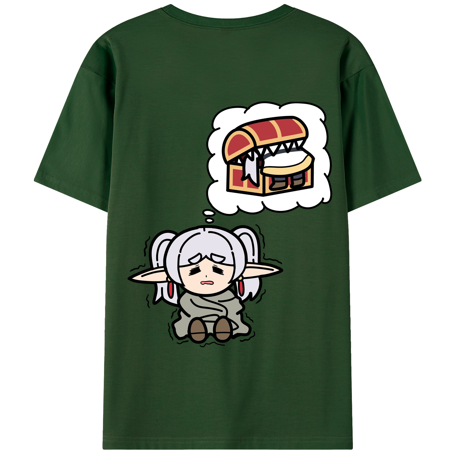 （画像用） 葬送のフリーレン Frieren 綿100％半袖Tシャツ（背面プリント）